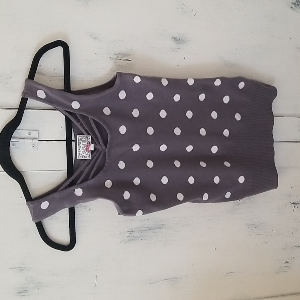 Yoana Baraschi Sleeveless Sweater poke-dot Blouse sz M (junior)